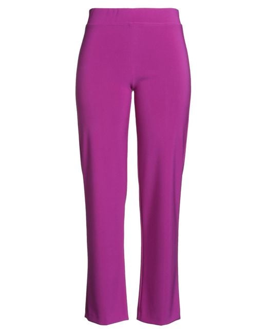 Joseph Ribkoff Purple Pants Polyester, Elastane