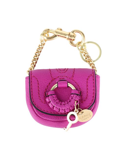 See By Chloé Key Ring in Pink | Lyst