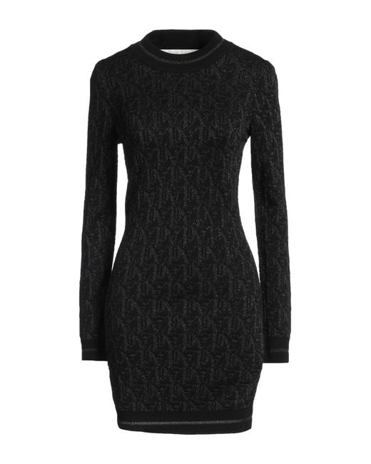 Palm Angels Black Mini Dress Viscose, Polyester, Polyamide