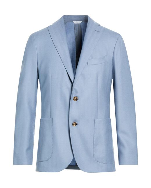 Boglioli Blue Blazer Virgin Wool for men