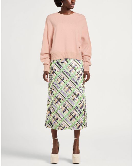 Twinset Pink Light Sweater Wool, Cashmere, Metallic Polyester