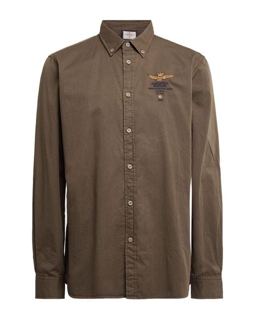 Aeronautica Militare Brown Shirt for men