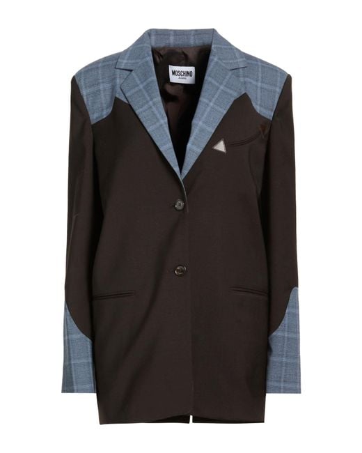 Moschino Black Blazer Polyester, Wool, Elastane