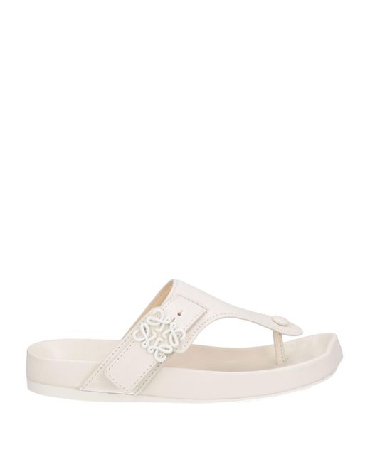 Loewe White Anagram Sandal