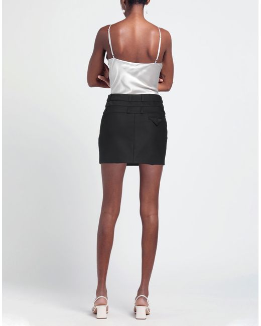 David Koma Black Mini Skirt