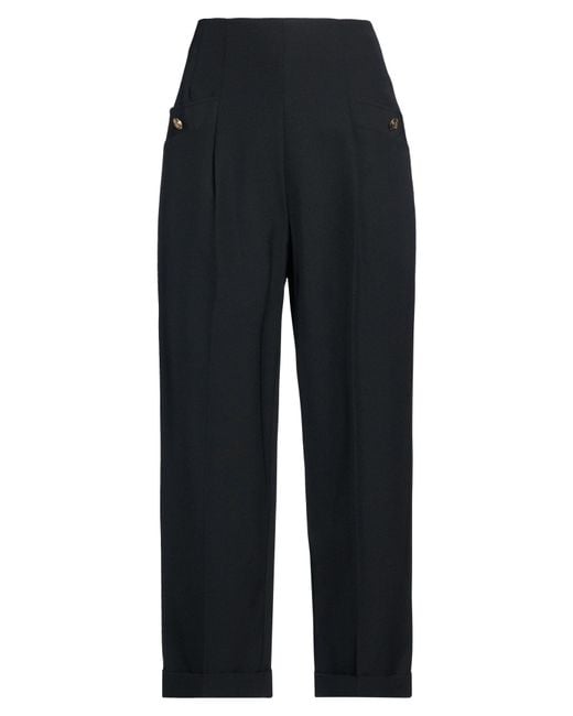 Sandro Blue Pants Polyester, Wool