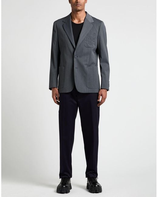 Palm Angels Black Blazer Polyester, Virgin Wool, Elastane for men