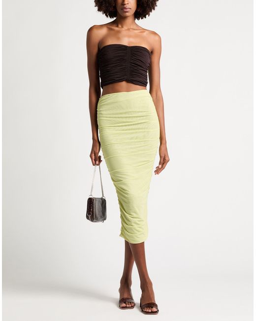 Patrizia Pepe Yellow Midi Skirts