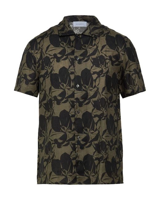 Baldessarini Black Military Shirt Linen for men