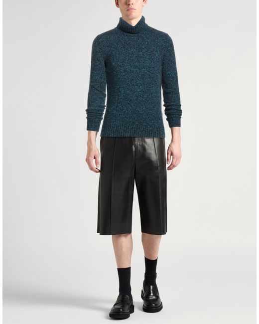Moorer Blue Turtleneck Wool, Polyester, Cashmere, Elastane for men