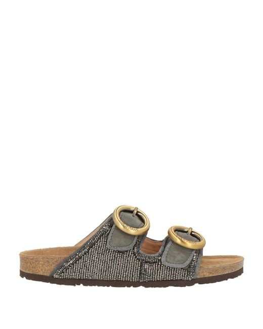 Maliparmi Gray Sandals Leather