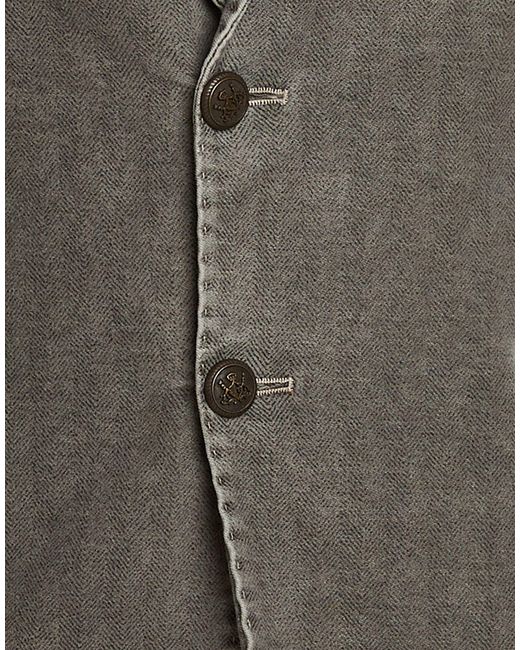 Bharnaba Gray Blazer Cotton, Elastane for men