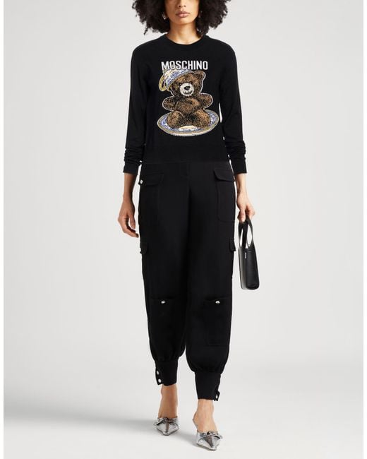 Moschino Black Sweater Virgin Wool