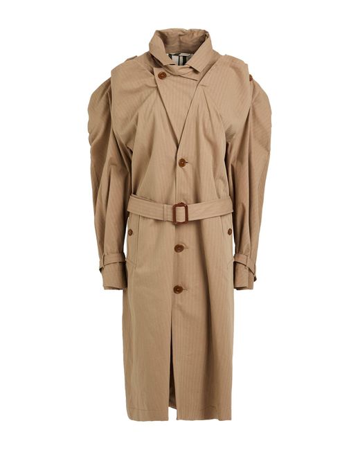 Vivienne Westwood Natural Khaki Overcoat & Trench Coat Cotton