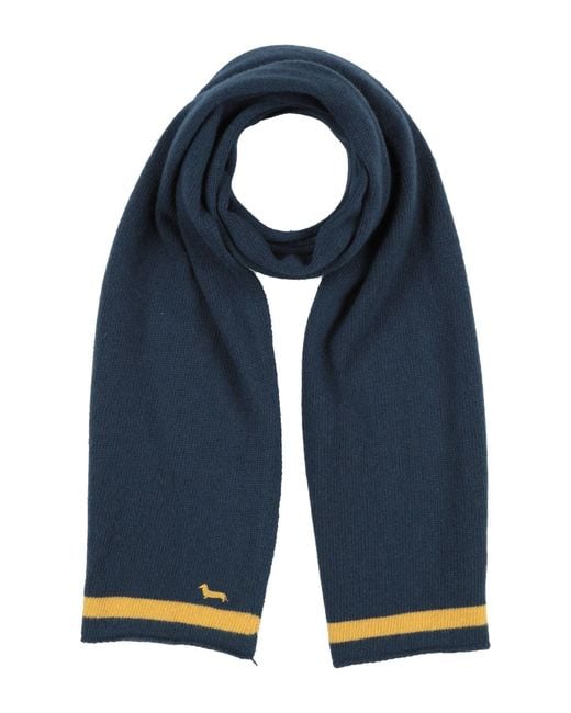 Harmont & Blaine Blue Scarf Wool, Cashmere for men