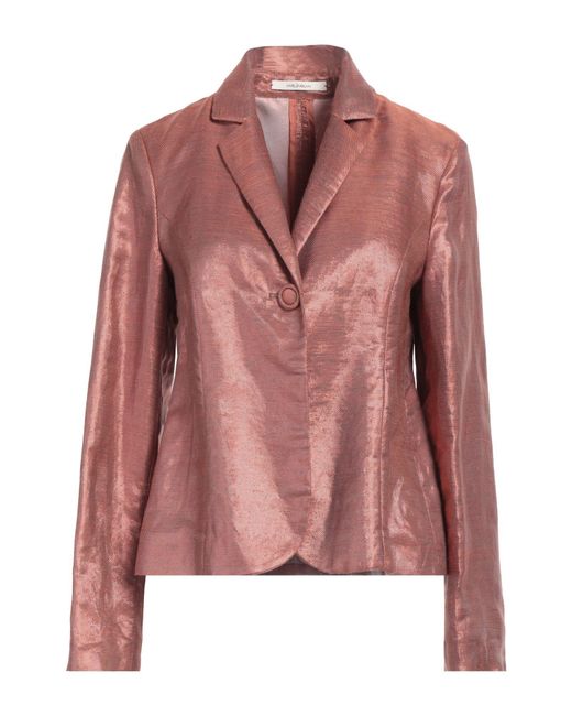 Maliparmi Pink Blazer Viscose, Linen, Polyester