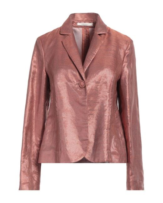 Maliparmi Pink Blazer Viscose, Linen, Polyester