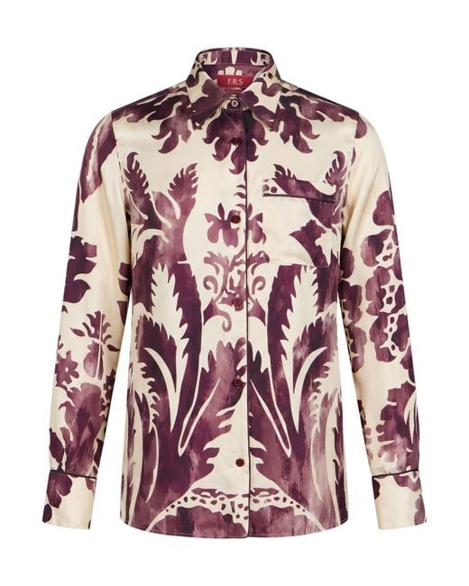 F.R.S For Restless Sleepers Red Plum Shirt Silk