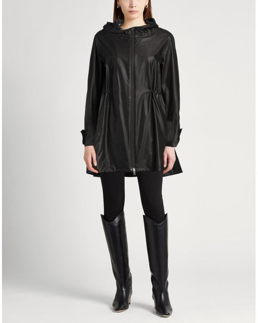 Herno Black Overcoat & Trench Coat Ptfe