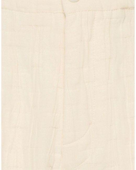 Berna Natural Ivory Pants Polyester, Elastane for men