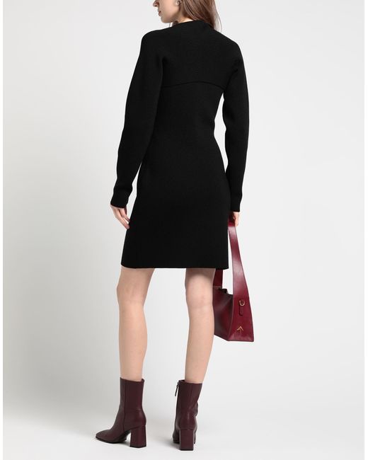 Tom Ford Black Mini Dress Virgin Wool, Polyamide