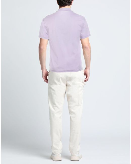 Grey Daniele Alessandrini Purple Polo Shirt for men