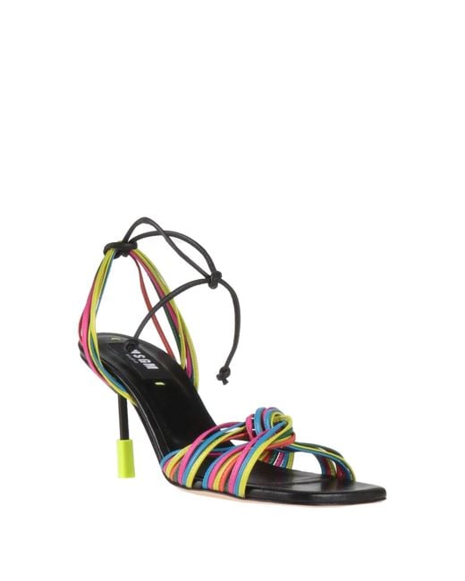 MSGM Metallic Sandals
