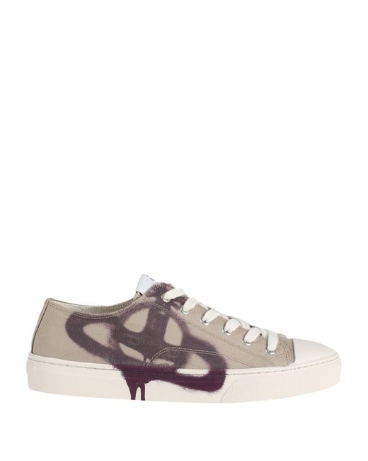 Vivienne Westwood Natural Plimsoll Low Top 2.0 Khaki Sneakers Recycled Polyester, Recycled Cotton