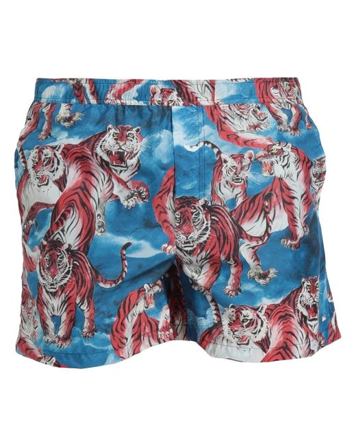 Valentino Synthetic Swim Trunks in Blue 