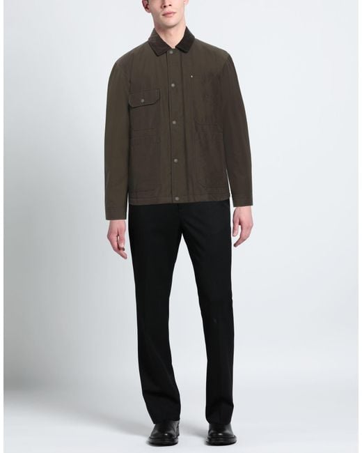 Woolrich Brown Jacket Cotton, Polyamide for men