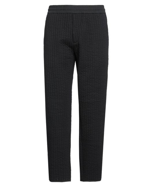 Emporio Armani Black Pants Cotton, Polyester, Elastane for men