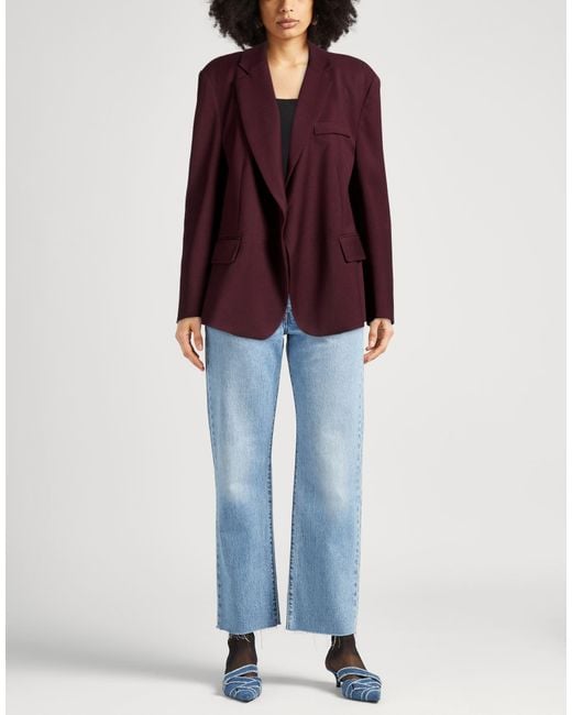 8pm Purple Burgundy Blazer Polyester, Viscose, Elastane