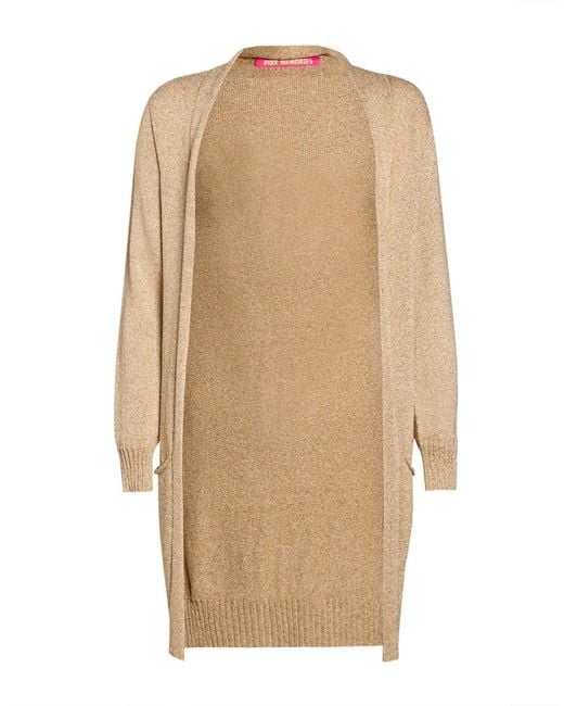 Pink Memories Natural Cardigan Viscose, Polyamide, Metal Fiber