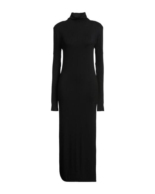 Thom Krom Black Maxi Dress Viscose, Elastane