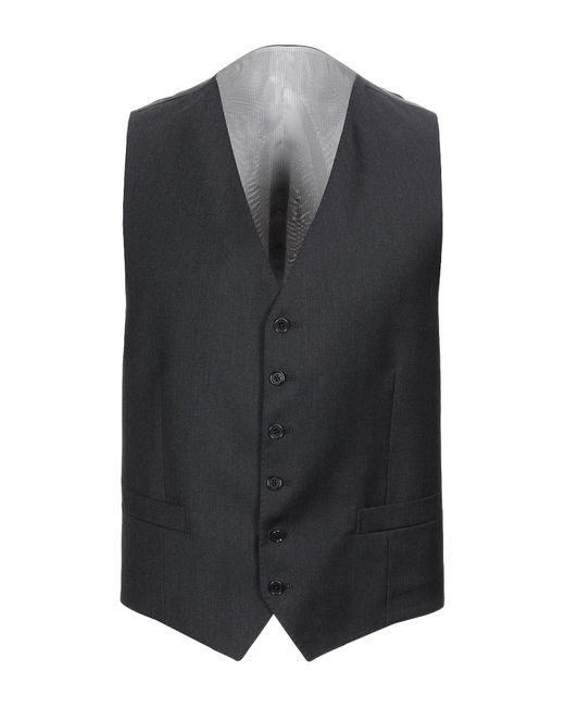Caruso Black Tailored Vest for men