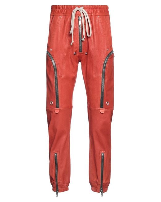 Rick owens hot sale red pants