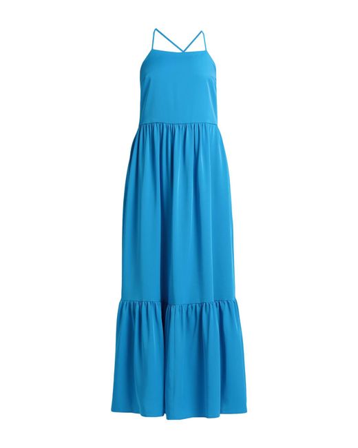 Kontatto Blue Azure Maxi Dress Polyester, Elastane