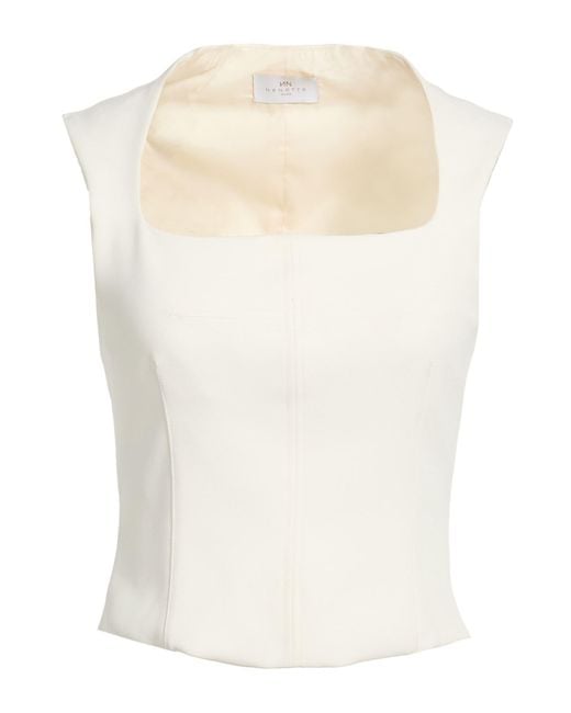 Nenette White Top Polyester, Elastane