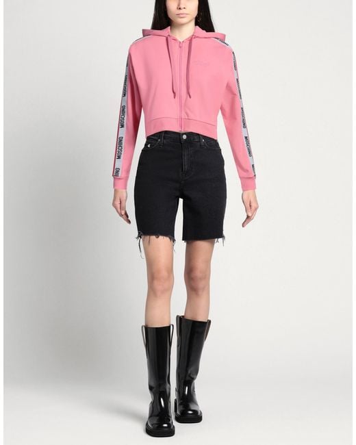 Moschino Pink Sweatshirt Cotton, Elastane