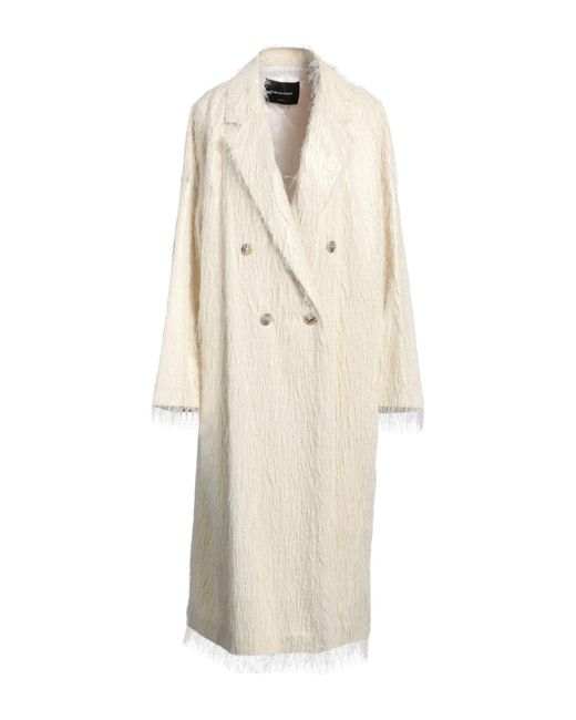 Fabiana Filippi Natural Cream Coat Acetate, Viscose, Polyester