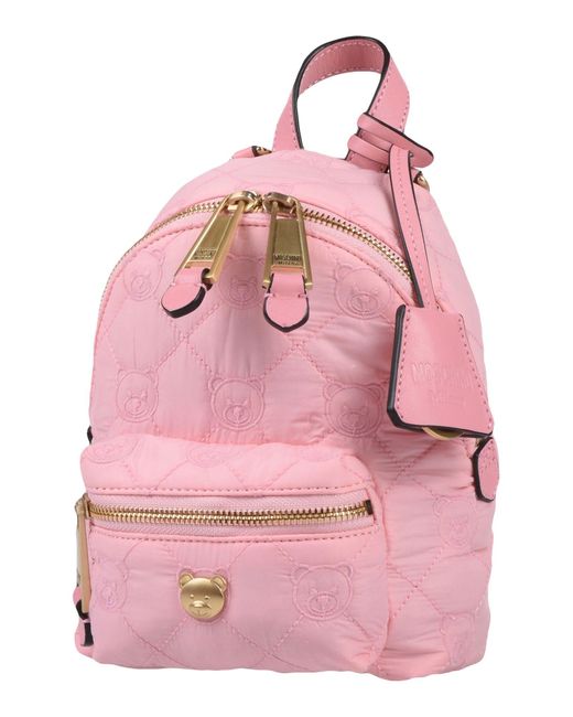 moschino pink backpack