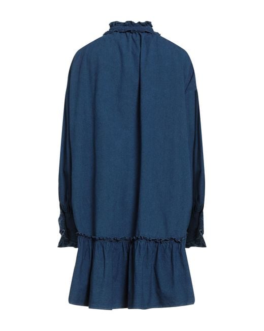 Valentino Garavani Blue Mini Dress Cotton