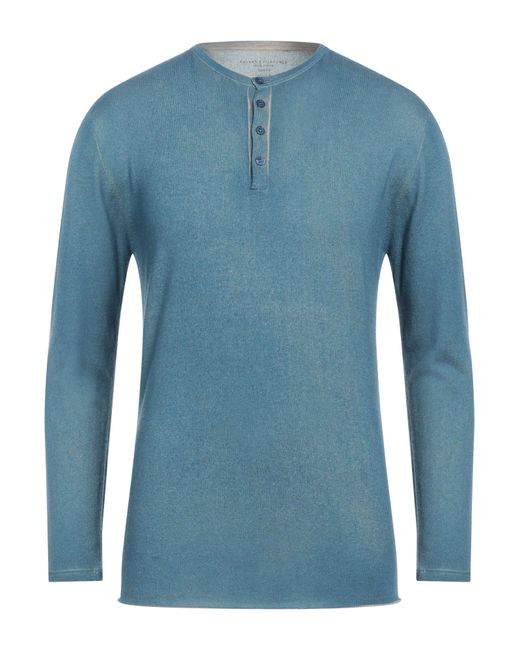 Majestic Filatures Blue Sweater for men