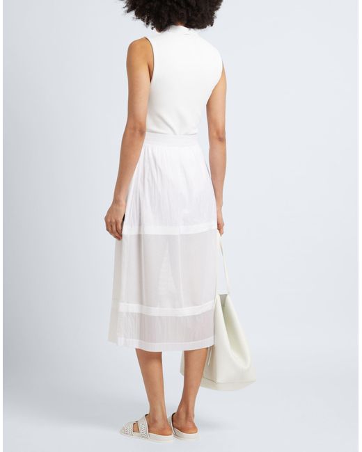Armani Exchange White Midi Skirt