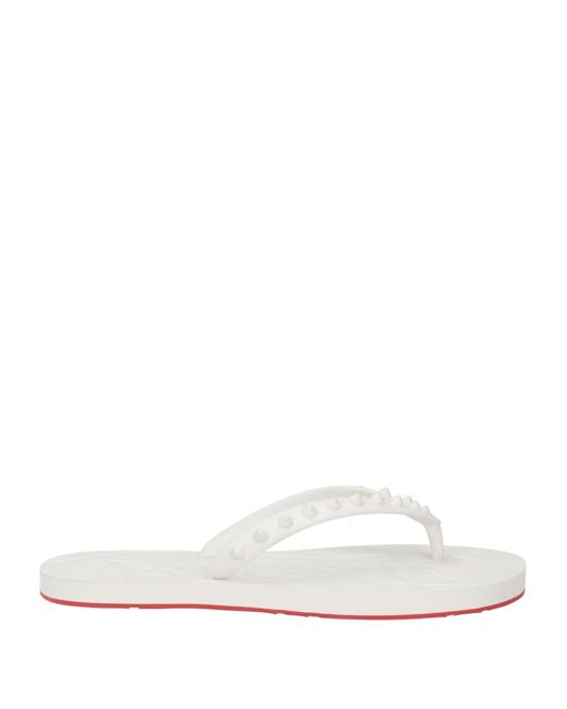 Christian Louboutin White Thong Sandal