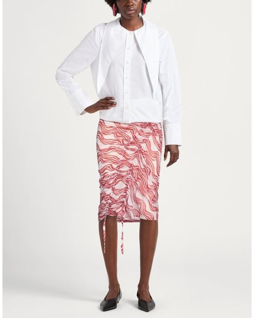 Atlein Pink Midi Skirt