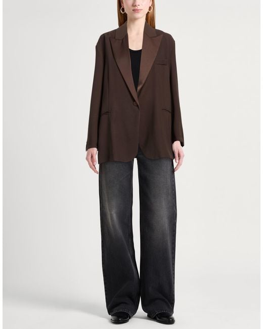 ViCOLO Brown Blazer Polyester