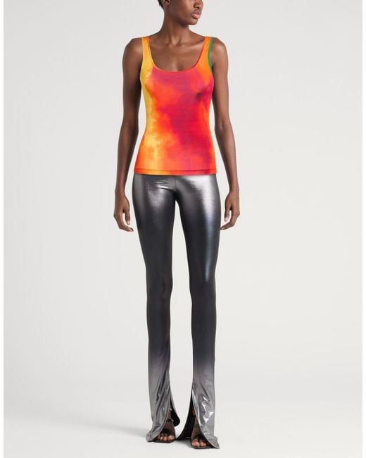 Rabanne Red Tank Top Cupro, Elastane