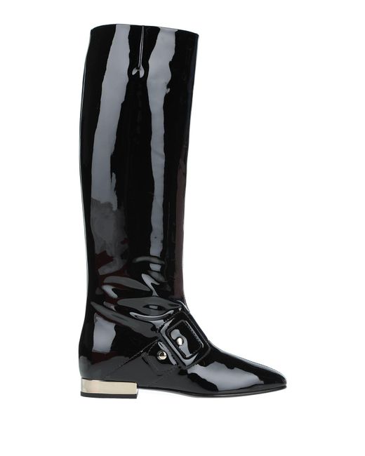 Roger Vivier Black Boot Leather