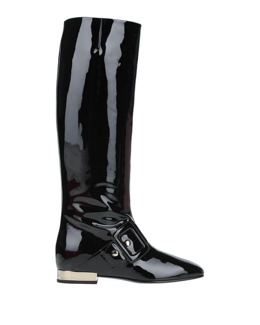 Roger Vivier Black Boot Leather